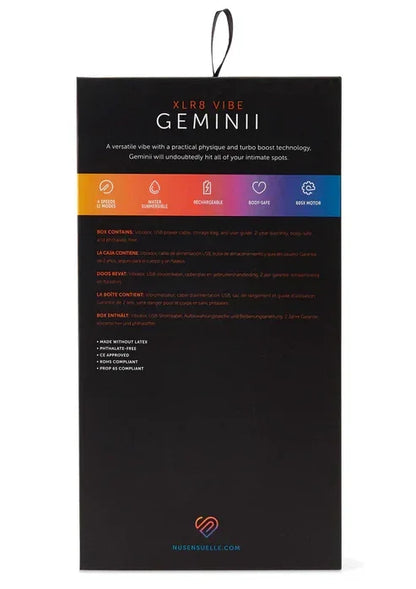 GeminiiXLR8VibratorbyNuSensuelle12 @ Happytoys Sexshop: online sex shop for Feeling Happy & Easy 😊 the erotic store owned by a woman