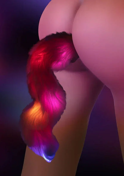 GlowIntheDarkUnicornTail_ButtplugLEDbyTaboom1 @ Happytoys Sexshop: online sex shop for Feeling Happy & Easy 😊 the erotic store owned by a woman