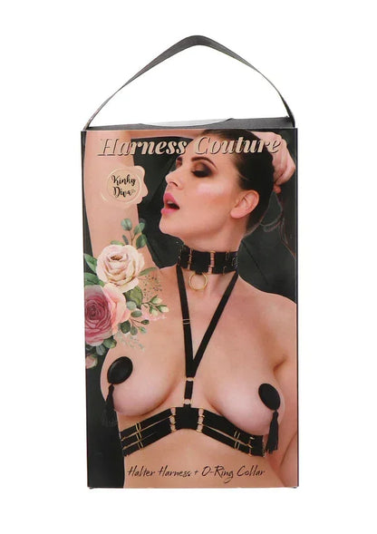 HalterHarnessPlusO-RingCollarbyKinkyDiva4 @ Happytoys Sexshop: online sex shop for Feeling Happy & Easy 😊 the erotic store owned by a woman