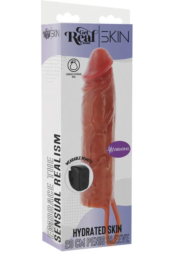 HydratedSkinPenisSiliconeSleeveVibrating20cmbyToyJoy2 @ Happytoys Sexshop: online sex shop for Feeling Happy & Easy 😊 the erotic store owned by a woman