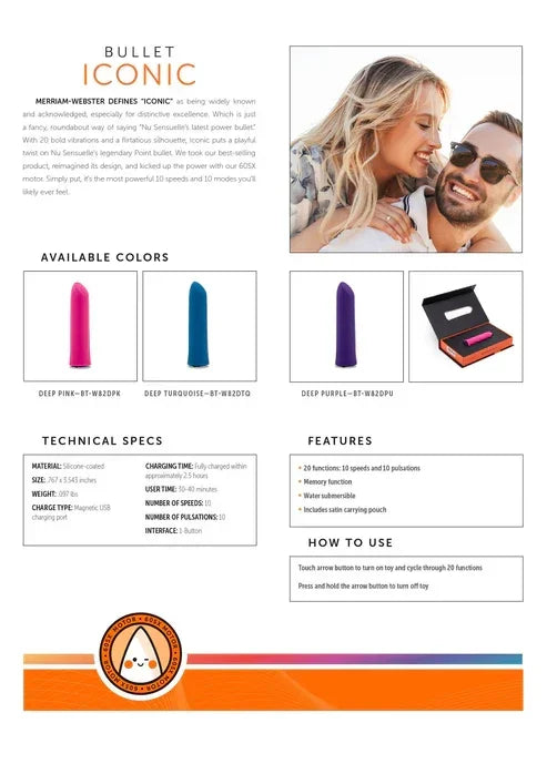 IconicBulletbyNuSensuelle14 @ Happytoys Sexshop: online sex shop for Feeling Happy & Easy 😊 the erotic store owned by a woman