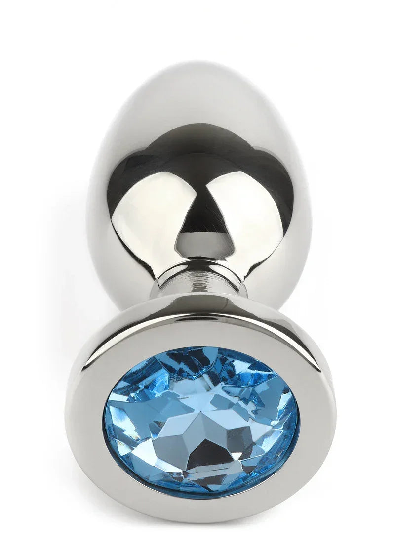 Mr.SteelJewledButtPlugLarge_Aqua_3 @ Happytoys Sexshop: online sex shop for Feeling Happy & Easy 😊 the erotic store owned by a woman