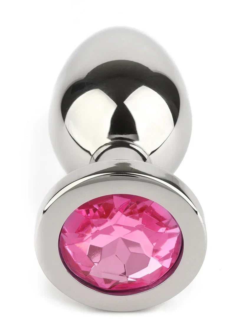 Mr.SteelJewledButtPlugLarge_Pink_3 @ Happytoys Sexshop: online sex shop for Feeling Happy & Easy 😊 the erotic store owned by a woman