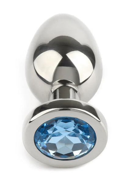 Mr.SteelJewledButtPlugSmall_Aqua_3 @ Happytoys Sexshop: online sex shop for Feeling Happy & Easy 😊 the erotic store owned by a woman
