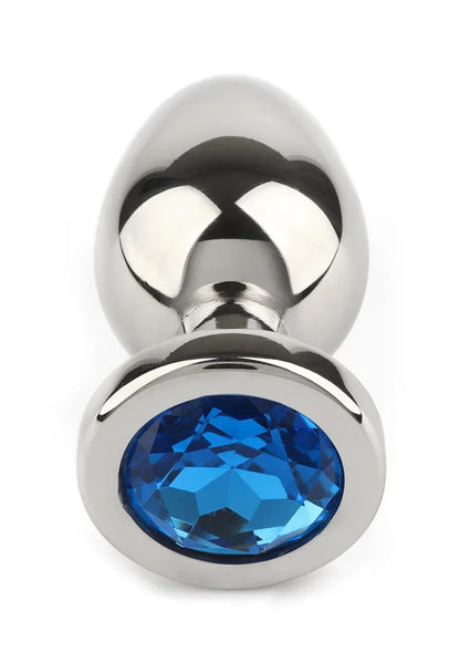 Mr.SteelJewledButtPlugSmall_Blue_3 @ Happytoys Sexshop: online sex shop for Feeling Happy & Easy 😊 the erotic store owned by a woman