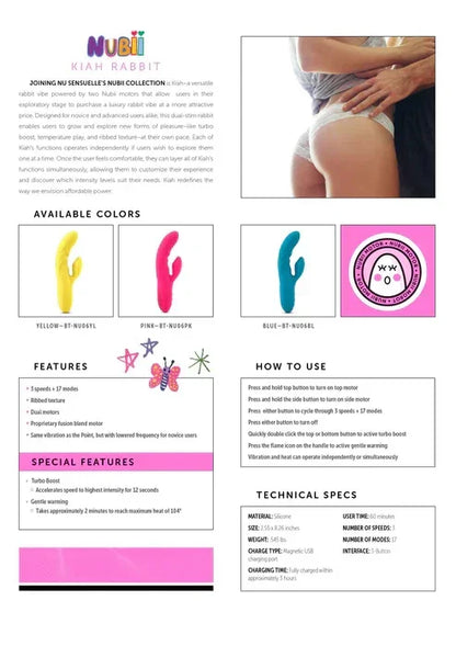 NubiiKiahRabbit18 @ Happytoys Sexshop: online sex shop for Feeling Happy & Easy 😊 the erotic store owned by a woman