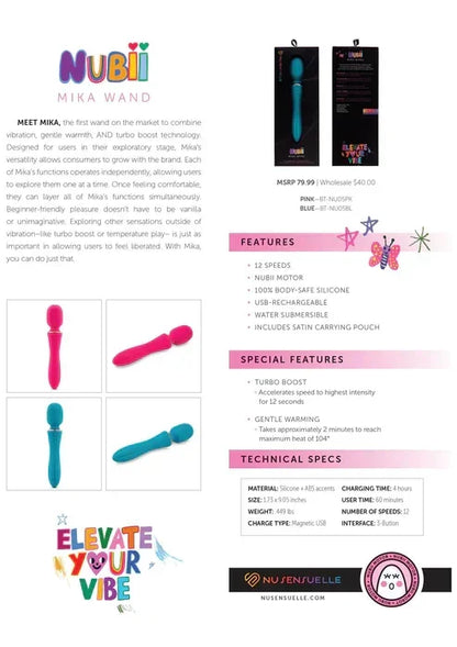 NubiiMikaWandbyNuSensuelle7 @ Happytoys Sexshop: online sex shop for Feeling Happy & Easy 😊 the erotic store owned by a woman