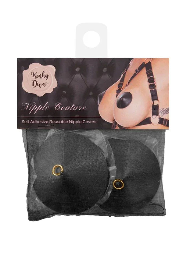 PULeatherNippleCoversRingbyKinkyDiva3 @ Happytoys Sexshop: online sex shop for Feeling Happy & Easy 😊 the erotic store owned by a woman