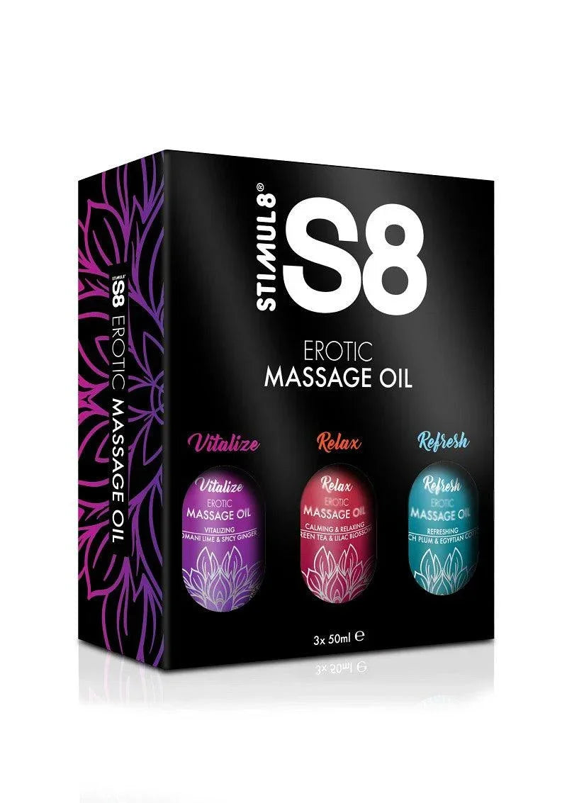 S8-Massage-Oil-Box-3x-50ml-massage-olie-met-3-geuren-Happytoys-Sexshop-liever-Happy-dan-Easy-1545 @ Happytoys Sexshop: online sex shop for Feeling Happy & Easy 😊 the erotic store owned by a woman