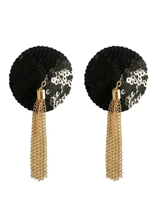 SequinNippleCoverswChainbyKinkyDiva1 @ Happytoys Sexshop: online sex shop for Feeling Happy & Easy 😊 the erotic store owned by a woman