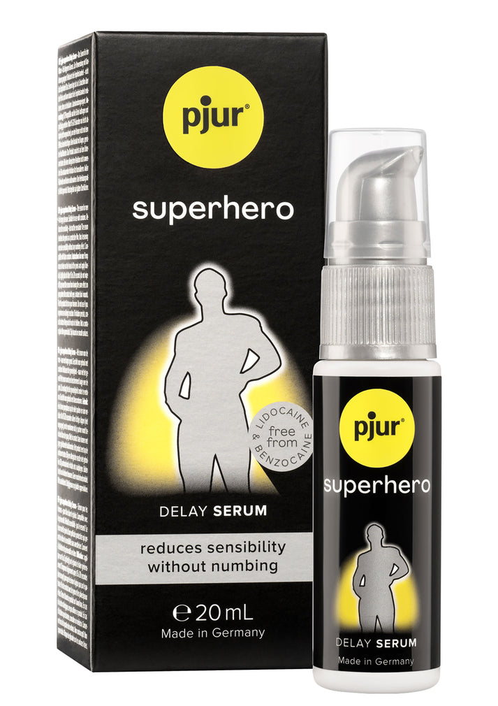 Superhero_Delay_Serum_20_ml_by_Pjur | bestel discreet online bij Happytoys, de erotische webshop geleid door een vrouw.