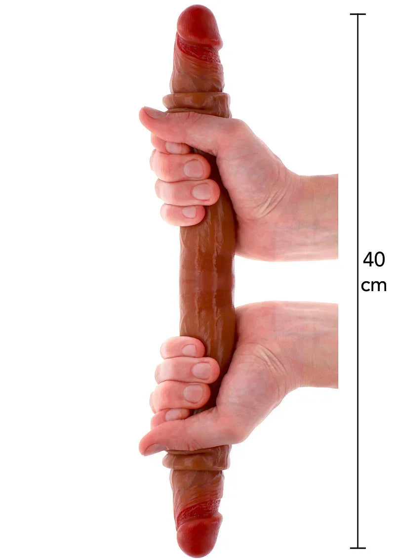 ToyJoyGetRealSiliconeForeskinDoubleDong40cm1 @ Happytoys Sexshop: online sex shop for Feeling Happy & Easy 😊 the erotic store owned by a woman