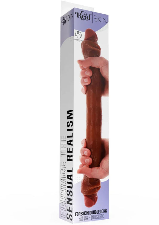 ToyJoyGetRealSiliconeForeskinDoubleDong46cm2 @ Happytoys Sexshop: online sex shop for Feeling Happy & Easy 😊 the erotic store owned by a woman