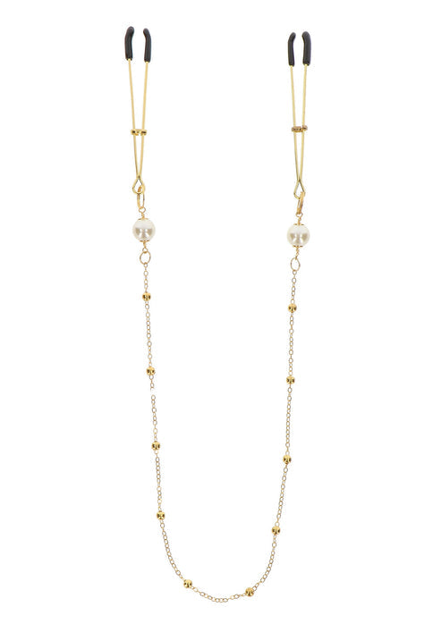 Tweezers Pearl & Deluxe Chain by Taboom Nipple Play