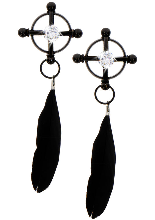 Velvet Feather Clamps by Taboom Nipple Play
