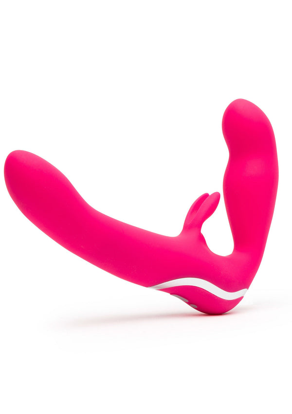 Vibrating Strapless Strap On Vibrator by Happy Rabbit