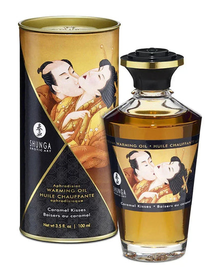 Bestel: Warming Oil - Caramel Kisses - 100 ml by Shunga - bij Happytoys: de erotische sex webshop | liever Happy dan Easy ⭐⭐⭐⭐⭐